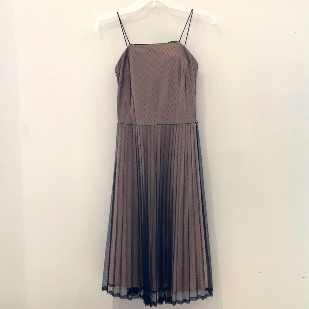 French Curve clothing! Spaghetti strap black and cream dress. Size S
